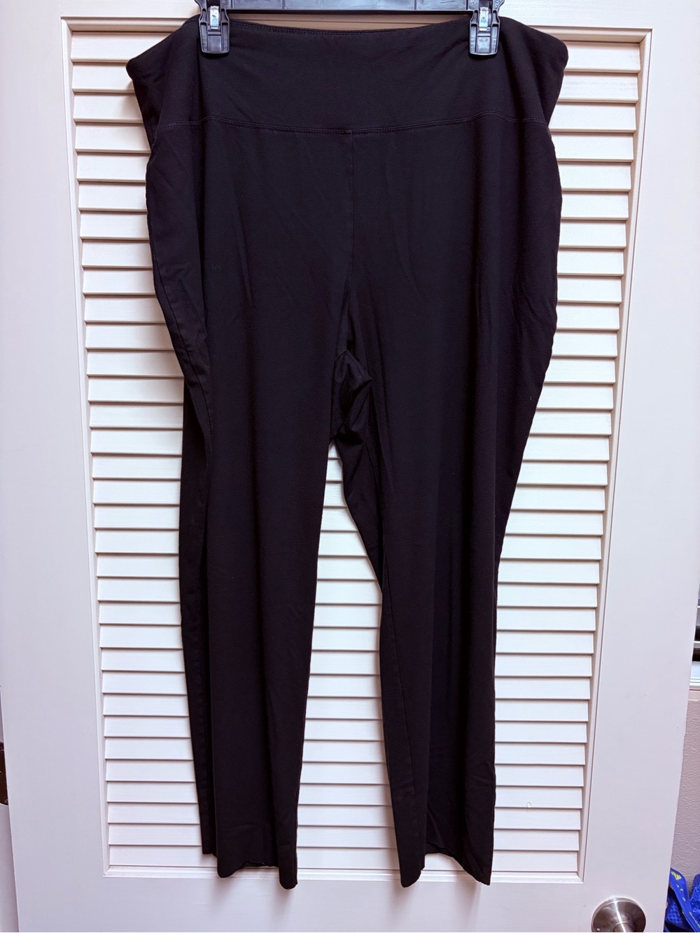 J Jill Wearever Pants Womens XL Petite Black Pull On Stretch Raw Hem Casual